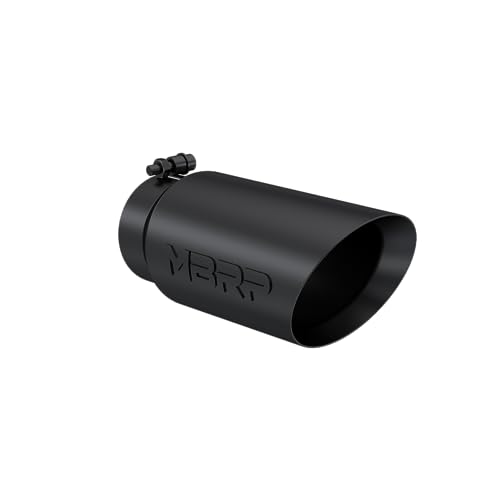 MBRP T5053BLK 5" O.D. Dual Wall Angled Exhaust Tip (Black Coated)