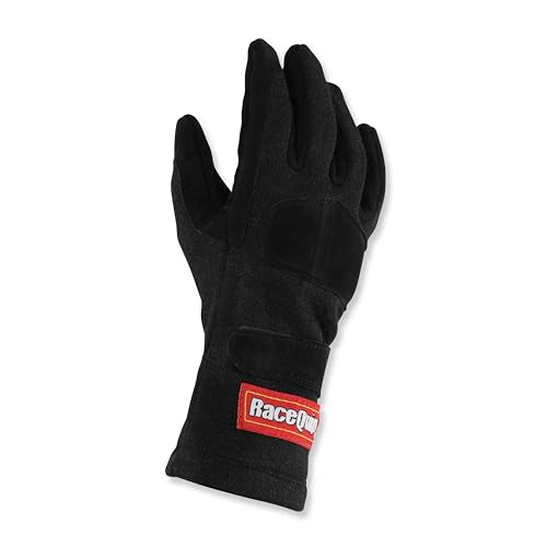 RaceQuip 355007RQP 355 Series Racing Gloves - SFI 3.3/5 - Black/Black - 2XL