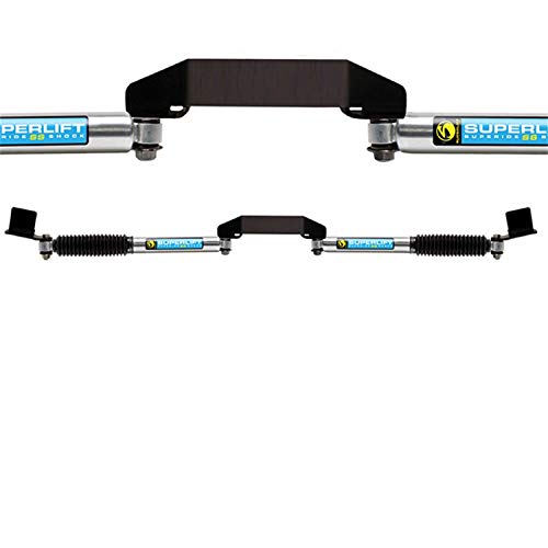 RealTruck SUPERLIFT SUSPENSION Dual Steering Stabilizer Kit for Ford F-250/F-350 | Bilstein 5100 Series Cylinders | 92710 | Fits 1999-2004 Ford F-250 / F-350 / Excursion 4WD with 3" of Lift or More