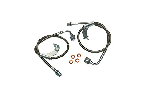 RealTruck SUPERLIFT SUSPENSION Brake Hose Kit for Suburban/Blazer/GM Pickup | Front Bullet Proof Pair of Brake Hoses | 91365 | Fits 1987 GM Pickup; 1987-1991 Blazer/Suburban with 8-12" Lift Kit