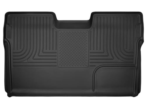 Husky Liners X-act Contour Floor Mats | Fits 2009-2014 Ford F-150 SuperCrew (Full Coverage) | 2nd Row, 1-pc Black - 53391