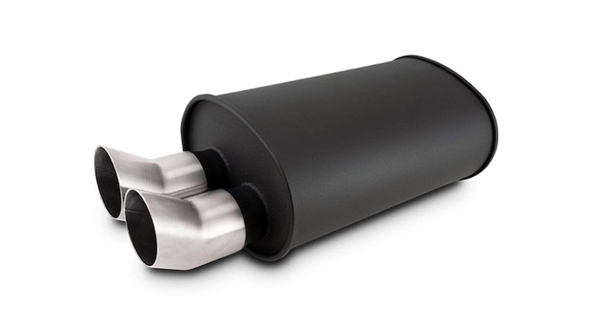 Vibrant Performance 12336 Streetpower Flat Black Oval Muffler 3in Inlet