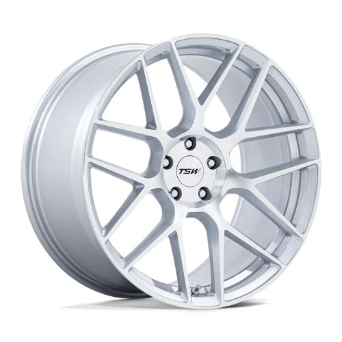 17x8 TSW TW002 Lasarthe Gloss Silver Machined Wheel 5x120 (35mm)