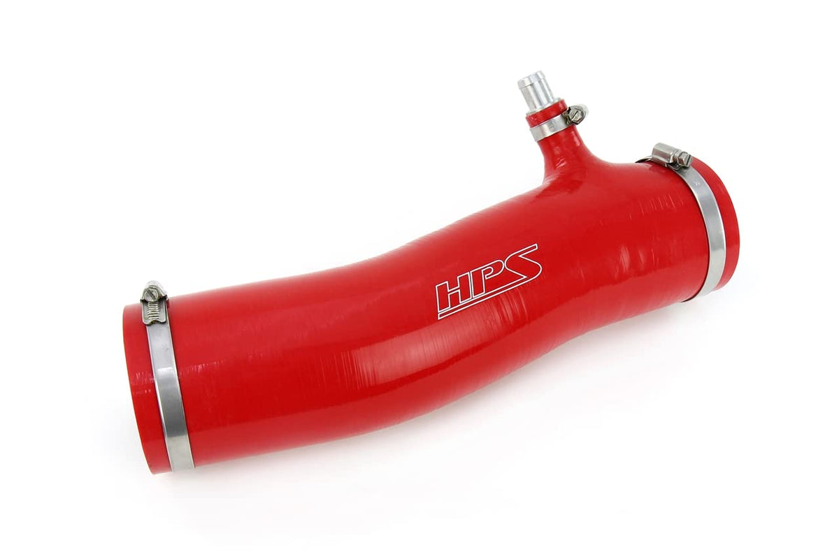 HPS Red Reinforced Silicone Post MAF Air Intake Hose Kit Compatible for 2016-2023 Toyota Tacoma 3.5L V6 Equipped with TRD airbox, 57-2126-RED