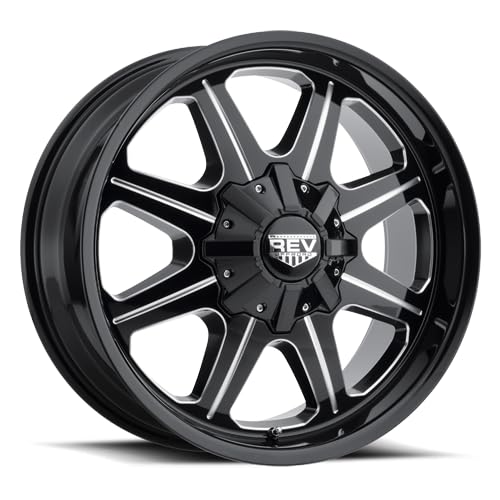 REV Wheels 823M-7903512 823 Series- 17x9-4.53 bs - 6x5.5 / 6x135 -Black/Machine Lip