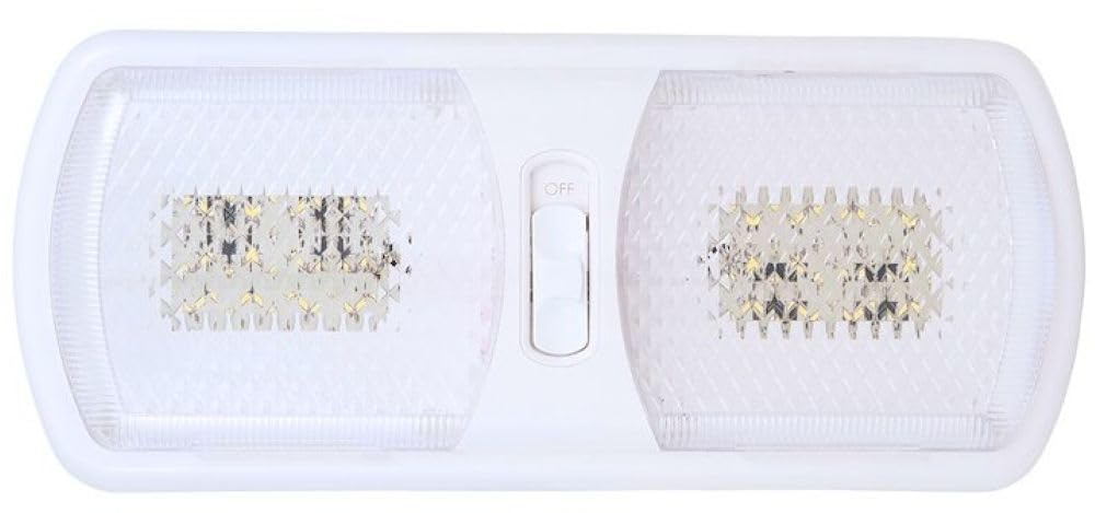 Arcon Interior Light LED Ceiling Double Light Clear Lens 11.56 Inch Length x 4.95 Inch Width Bright White SMD LED 12 Volt 20670N