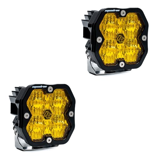 Baja Designs Squadron 2.0 Sport LED Light Pod Pair, Wide Cornering, Amber