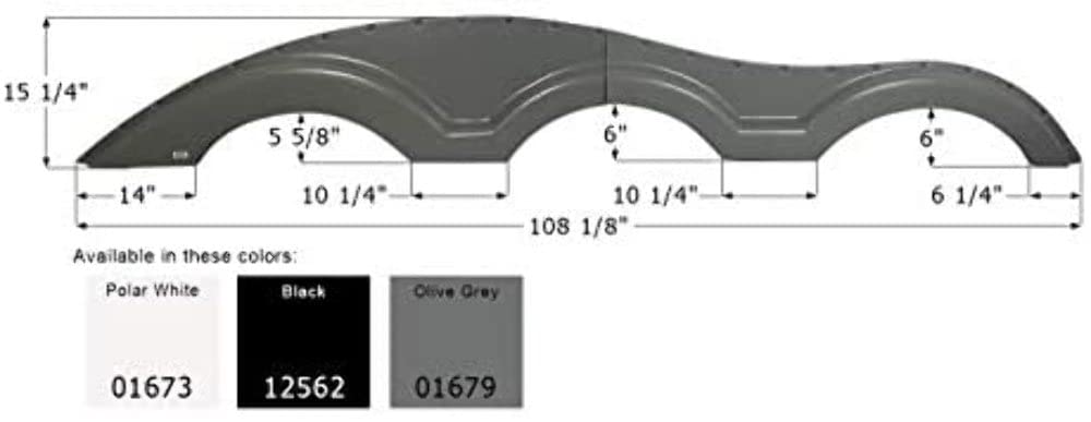 ICON Fender Skirt, Triple, Keystone, FS1000, Black, RH