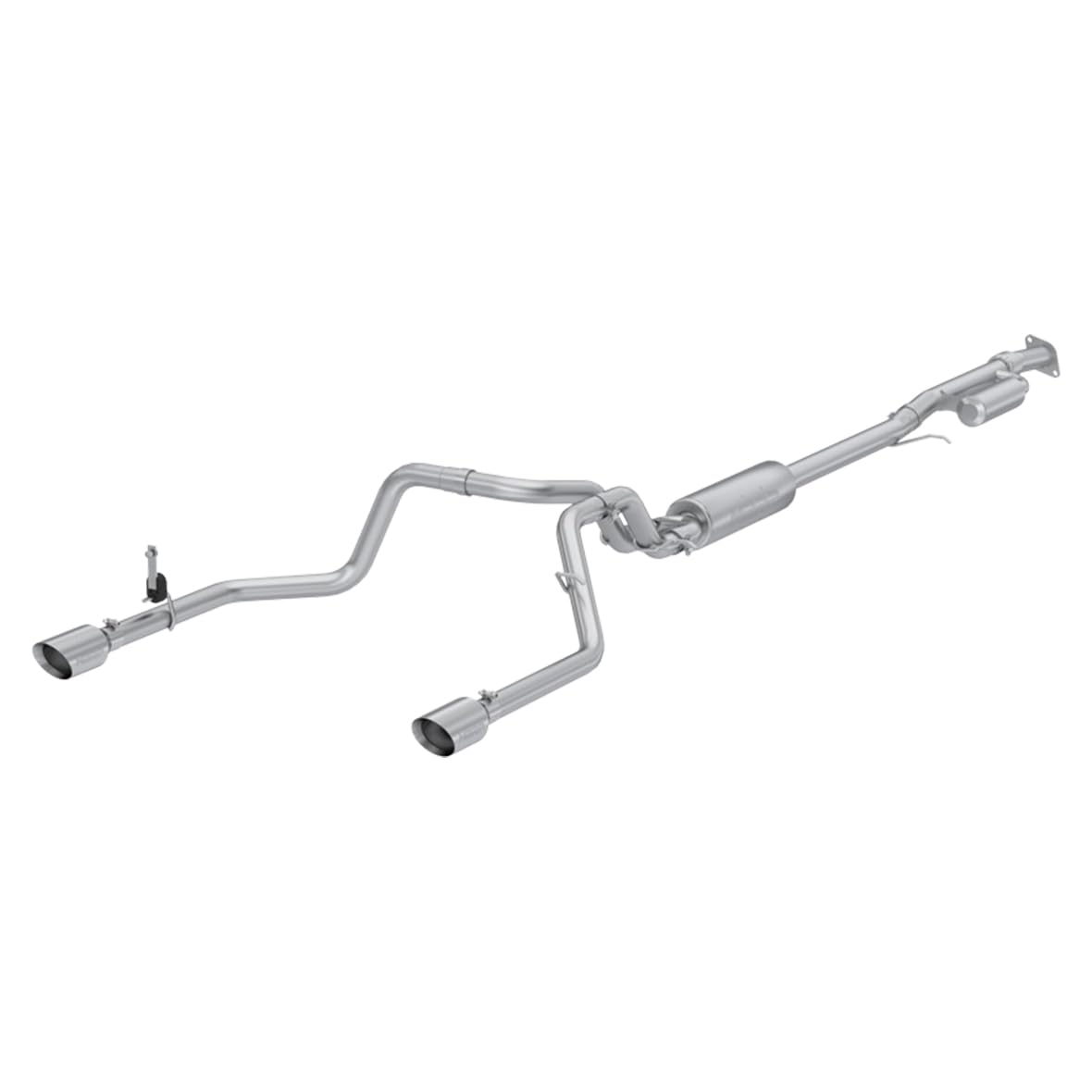 MBRP 3" Cat-Back, 2.5" Dual Split Rear Exit, 2019-2024 Chevrolet/ GMC Silverado/ Sierra 1500 2.7L, T304 Stainless Steel