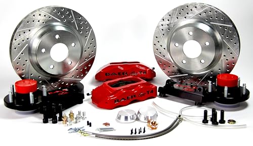 Baer Brakes - 13" Track4 Brake Kit Frt Red 79-93 Mstng (4261612R)