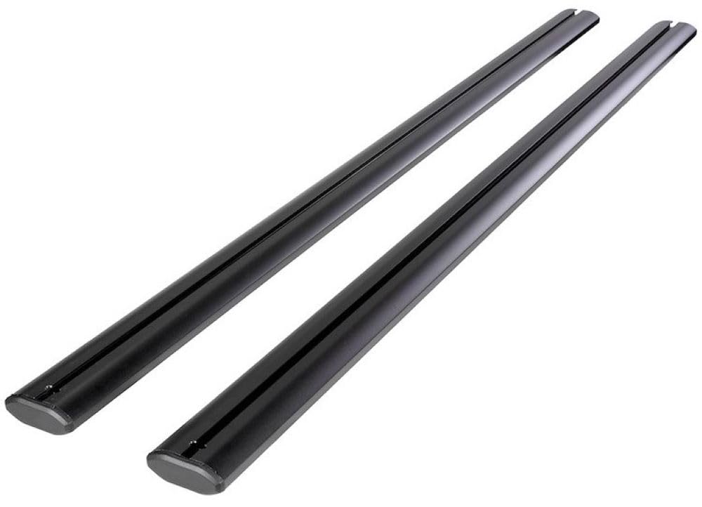 TrailFX TFXCB01 Tonneau Cover Rails with Cross Bars Fits Full Size Truck Beds Clamp-On Aluminum Powder Coated Black for TrailFX Hard Retractable Tonneau Covers 2 Cross Bars 59 Inch Length