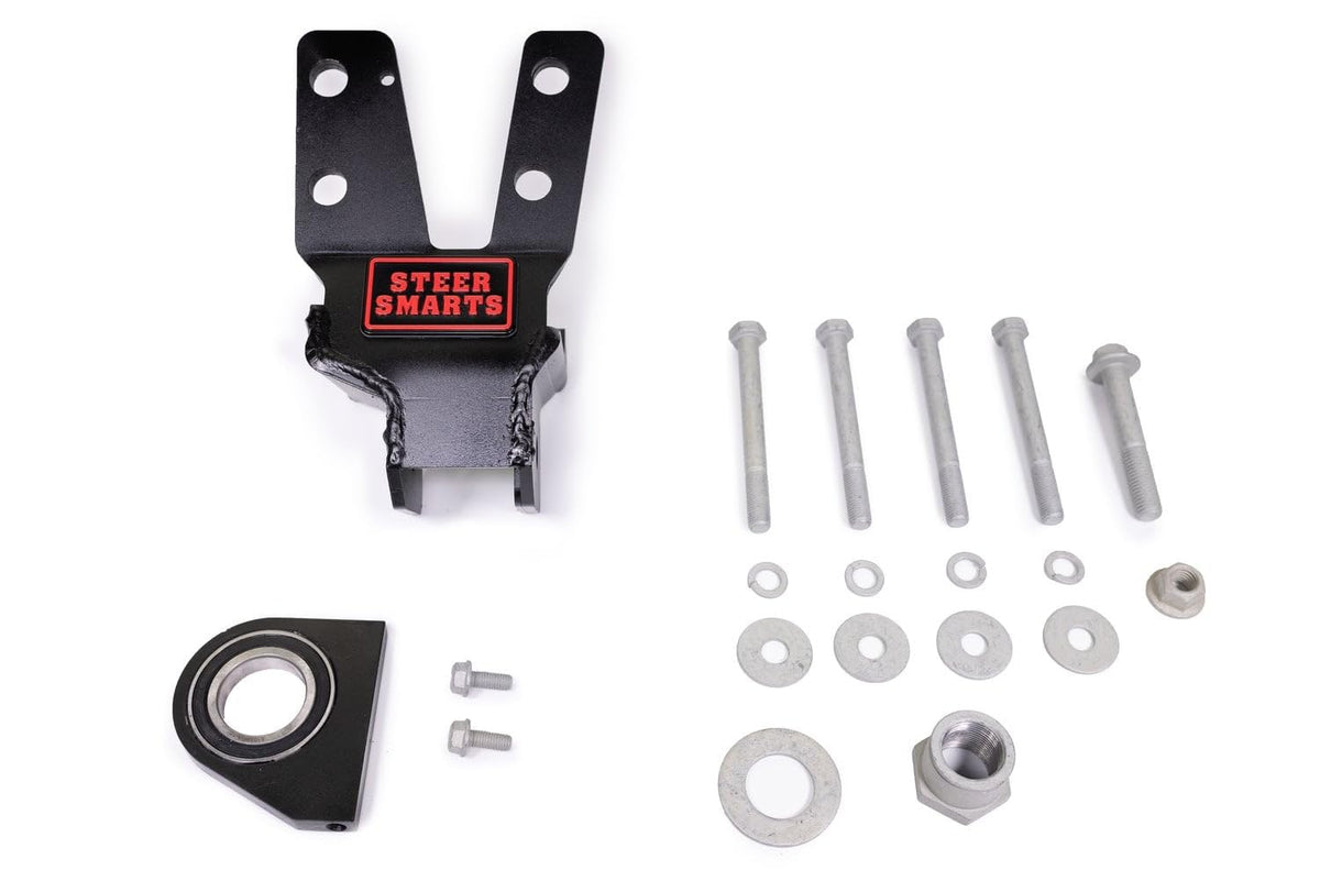 YETI XD™ 2018-2024+ JL/JT Sector Shaft Brace With Frame Side Track Bar Reinforcement Bracket - STEEL STEERING BOX ONLY