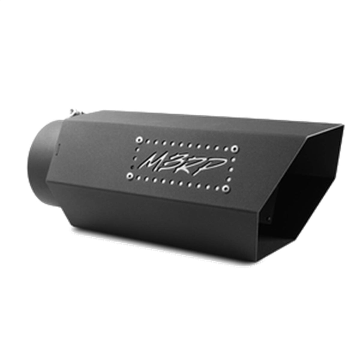 MBRP Universal Hex Tip 5in Inlet 16in Length w/Logo - Black Coated