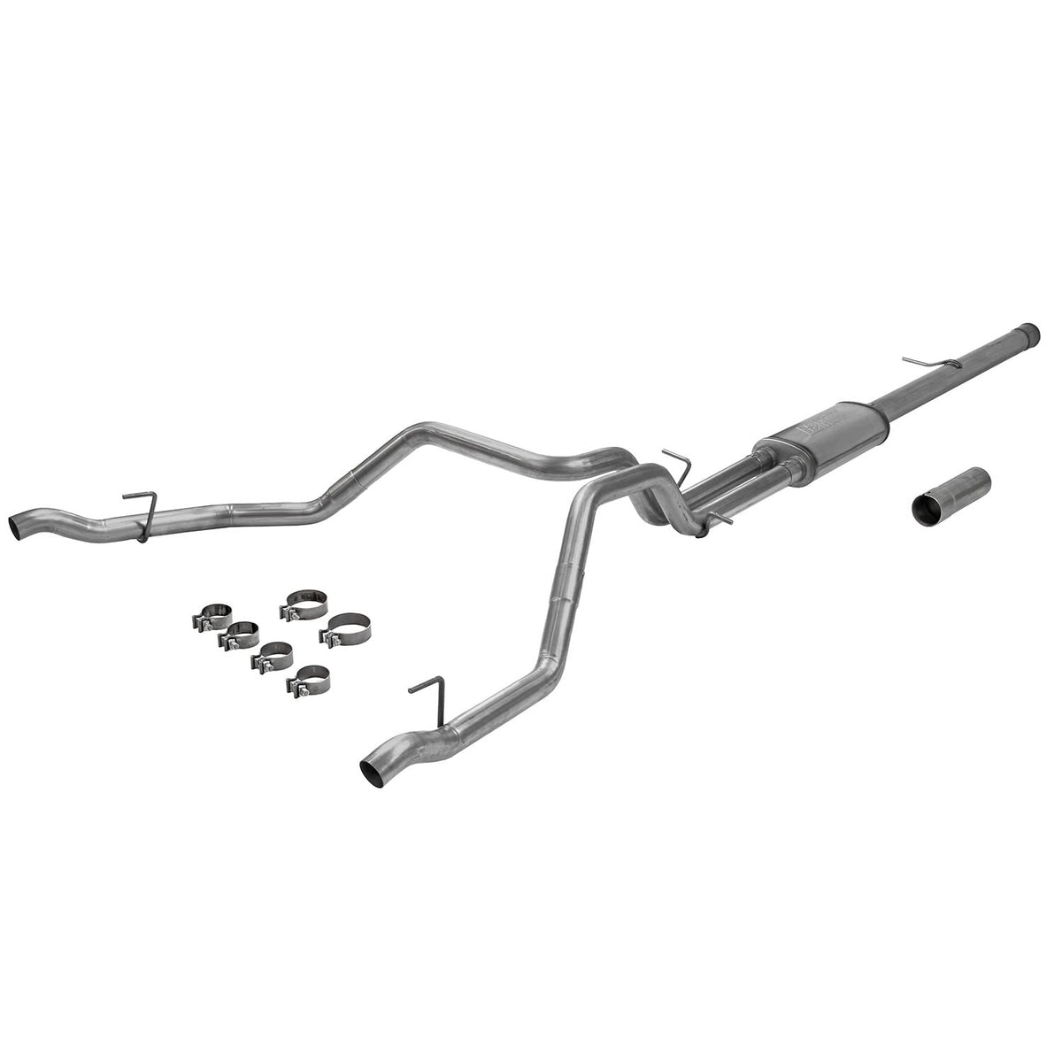Flowmaster 717890 FlowFX Cat-Back Exhaust Kit 3.5 Inch Dual 2.5 Inch Tailpipes 409 Stainless Steel Compatible with 2019-2023 Chevy Silverado GMC Sierra 1500 6.2L 2/4WD and all Wheelbases