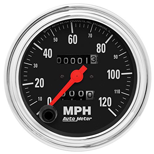 AUTO METER 2492 Traditional Chrome Mechanical Speedometer, 3.375 in.
