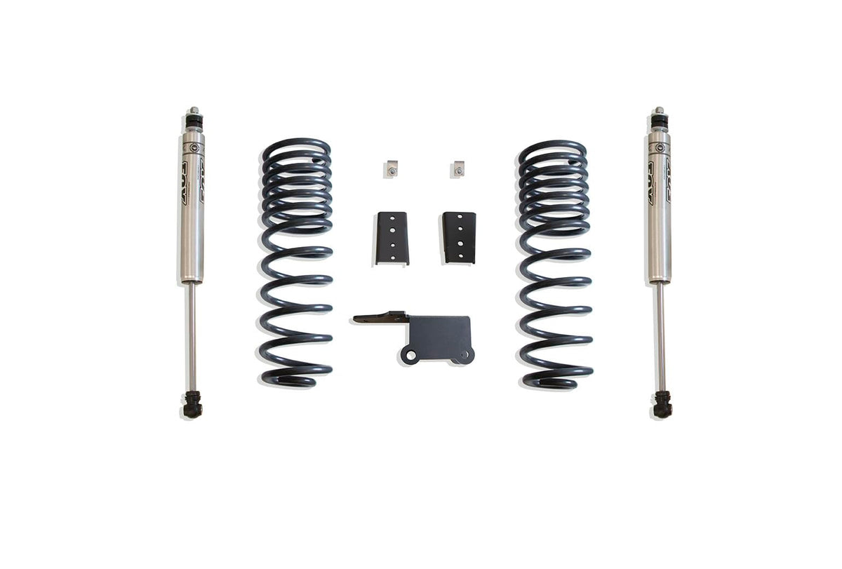 MaxTrac SUSPENSION'S Part# 902740FC is A Rear Box KIT Including 4" Rear Lift COILS, TRAC BAR Bracket, SWAY BAR Brackets & A Pair of Fox 2.0 Performance Series Rear Shocks