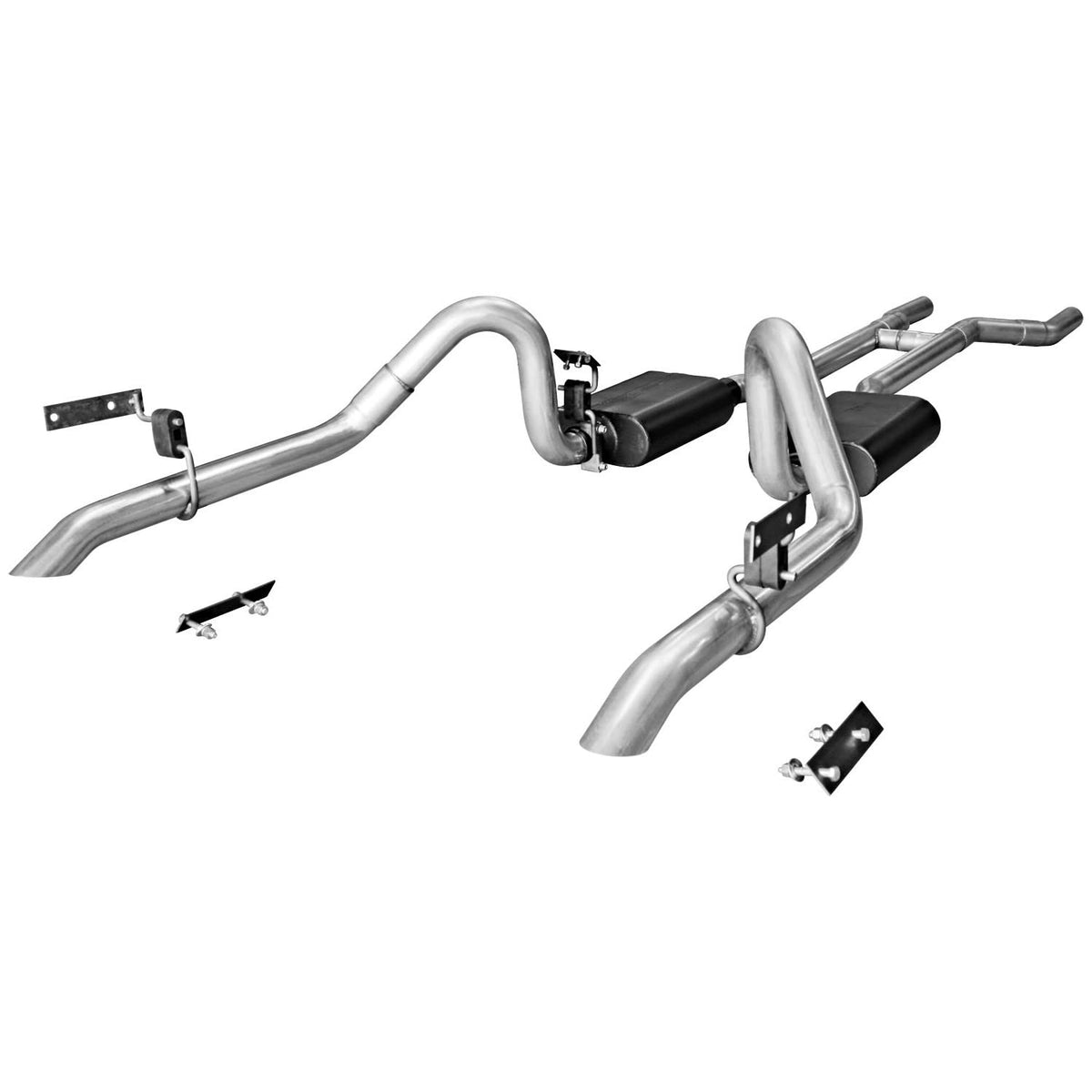 Flowmaster 817282 American Thunder Crossmember-Back Exhaust Kit 2.5 Inch Stainless Steel Compatible with 1967-1970 Ford Mustang with V8 engine