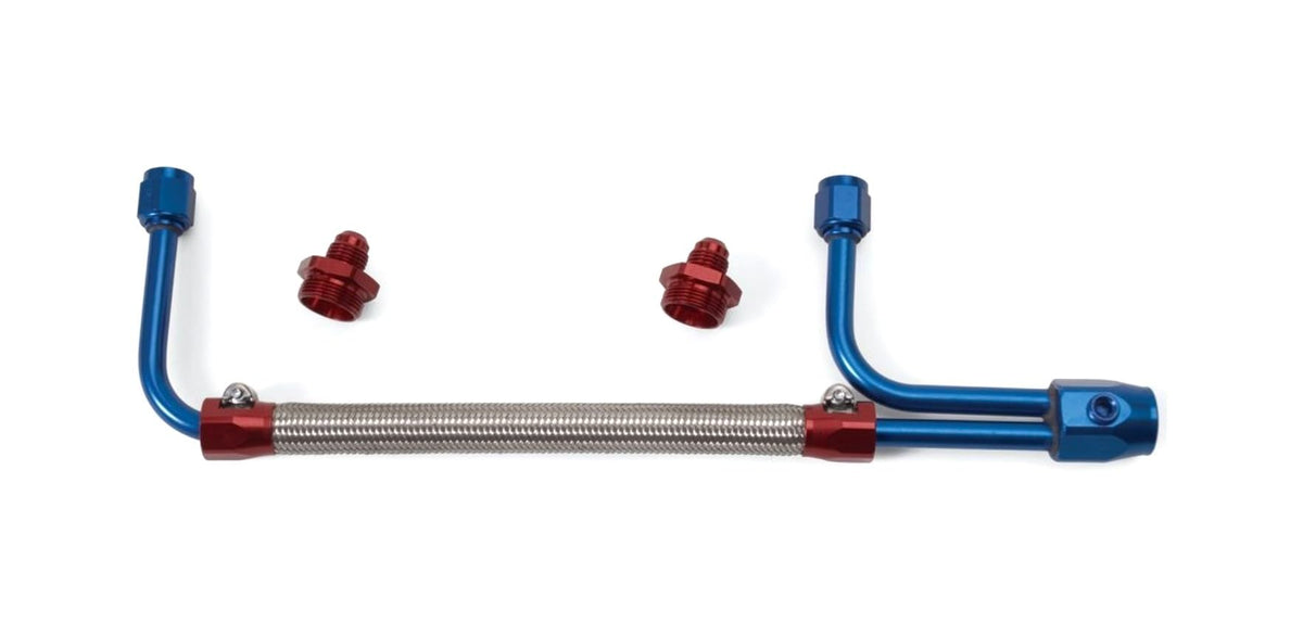Edelbrock 8101 Braided Stainless Steel Adjustable Dual Feed Fuel Line Kit