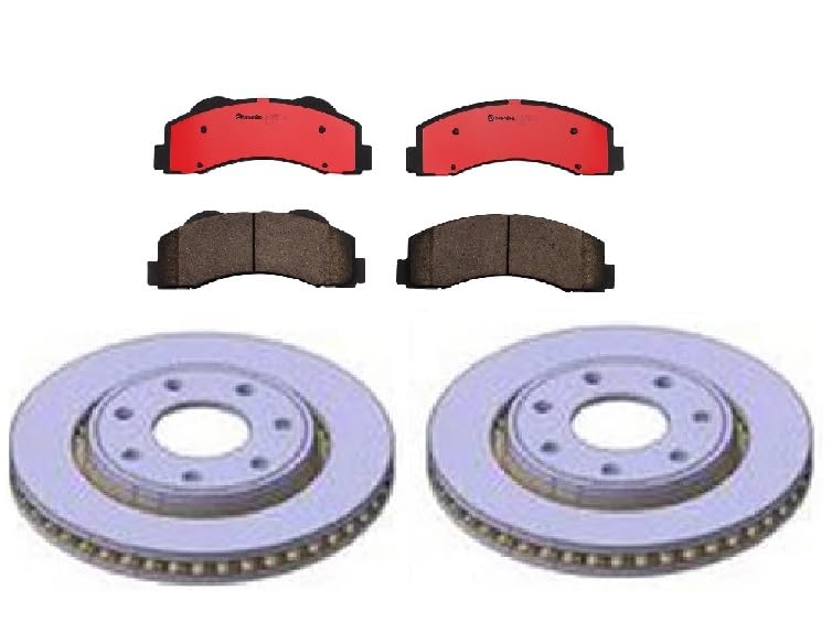 Brembo - Front Brake Kit for Ford F-150 2014-2010 - Ceramic Brake Pads (P24166N) and Rotors (09.C274.21). Kit KT00544