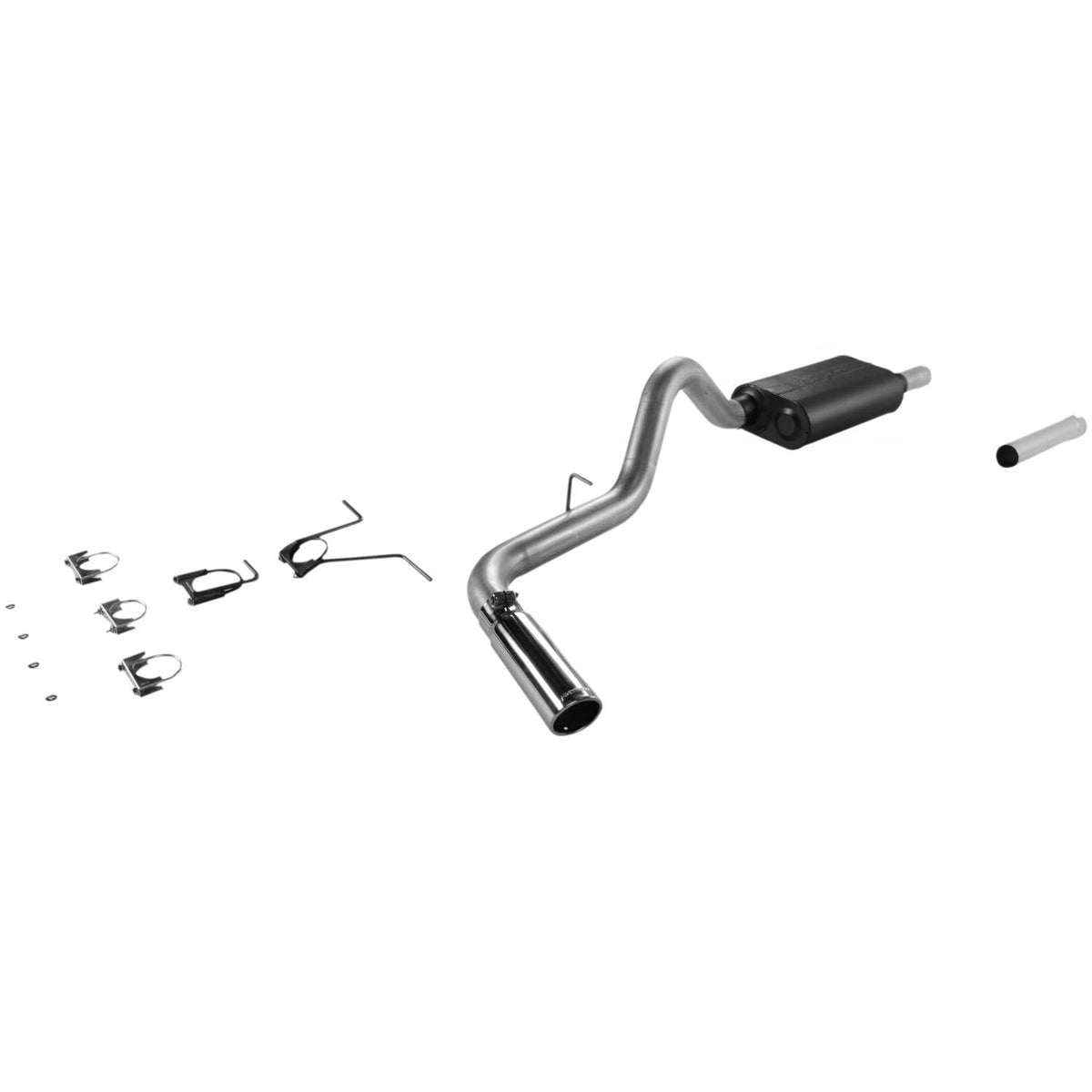 Flowmaster 17278 Force II Cat-Back Exhaust Kit 3 Inch Aluminized Steel with 3.5 inch Polished Stainless Steel Tips Compatible with 2000-2003 Dodge Dakota 4.7L 5.2L 5.9L V8