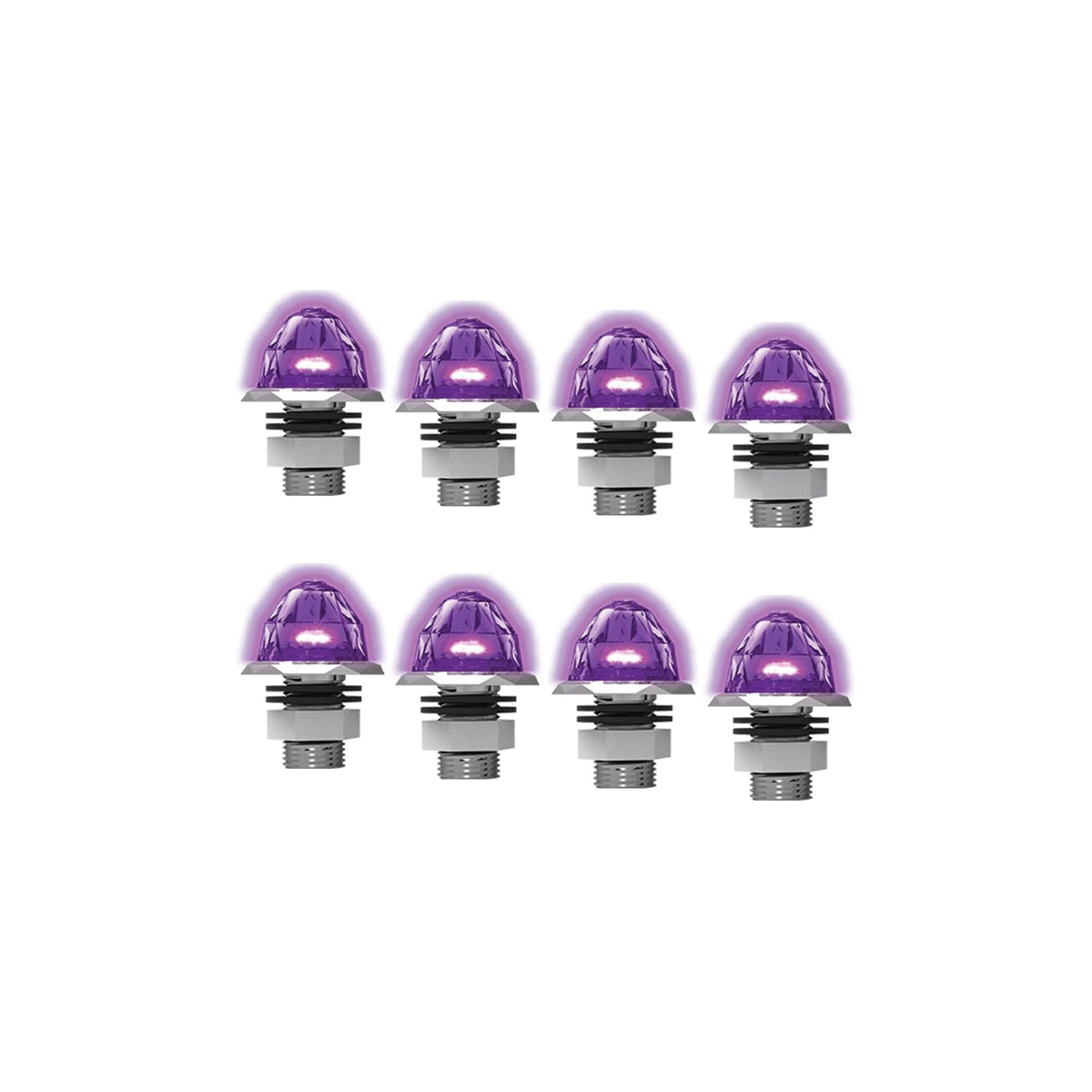 RoadWorks Jewel Mini Watermelon Light Clear Lens and Purple LEDs | 8 Pack | JWL1027