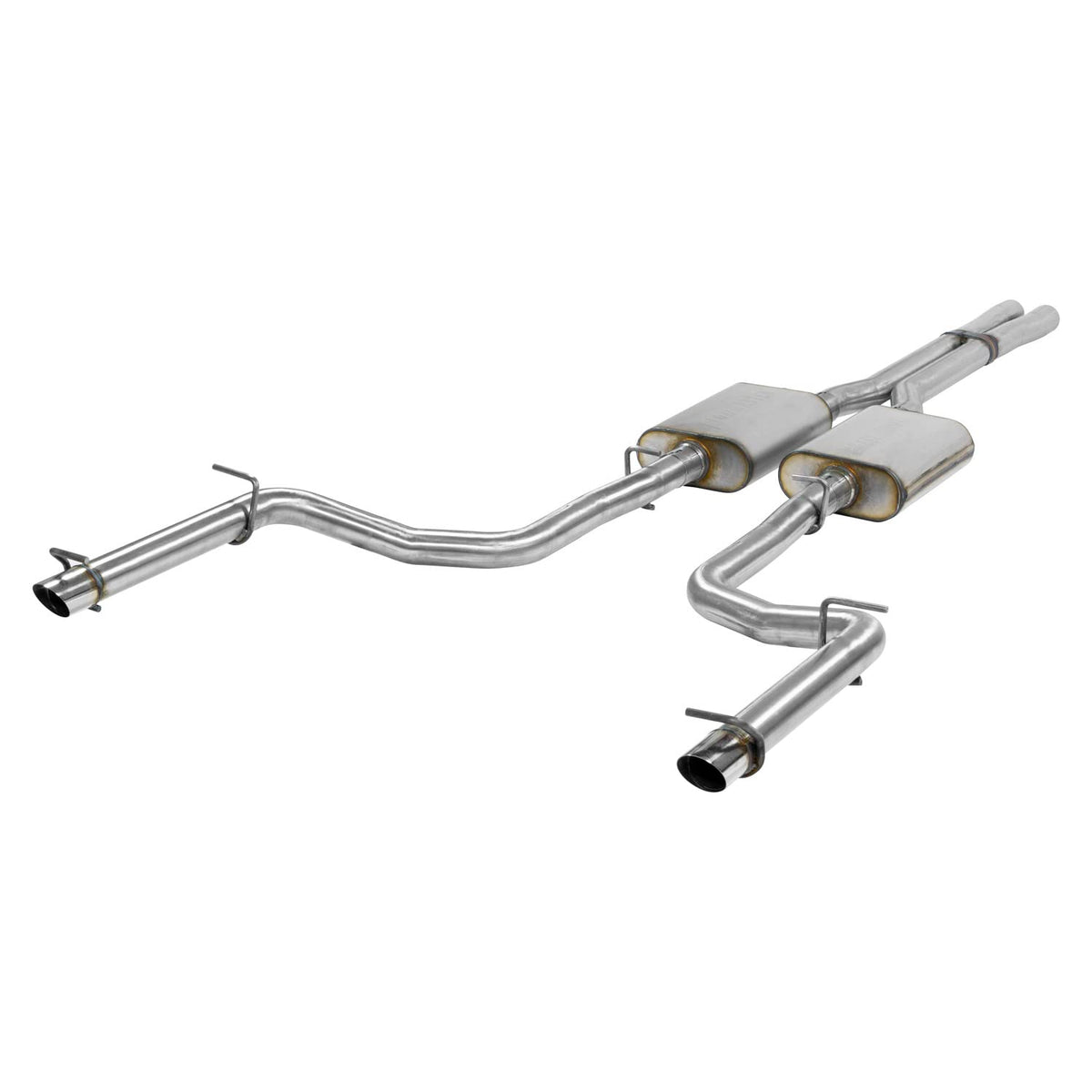 Flowmaster 717831 FlowFX Cat-Back Exhaust Kit 2.5 Inch 409 Stainless Steel with Angle Cut Polished 304 Stainless Steel Tips Compatible with 2011-2014 Dodge Charger R/T Chrysler 300C 5.7L Hemi