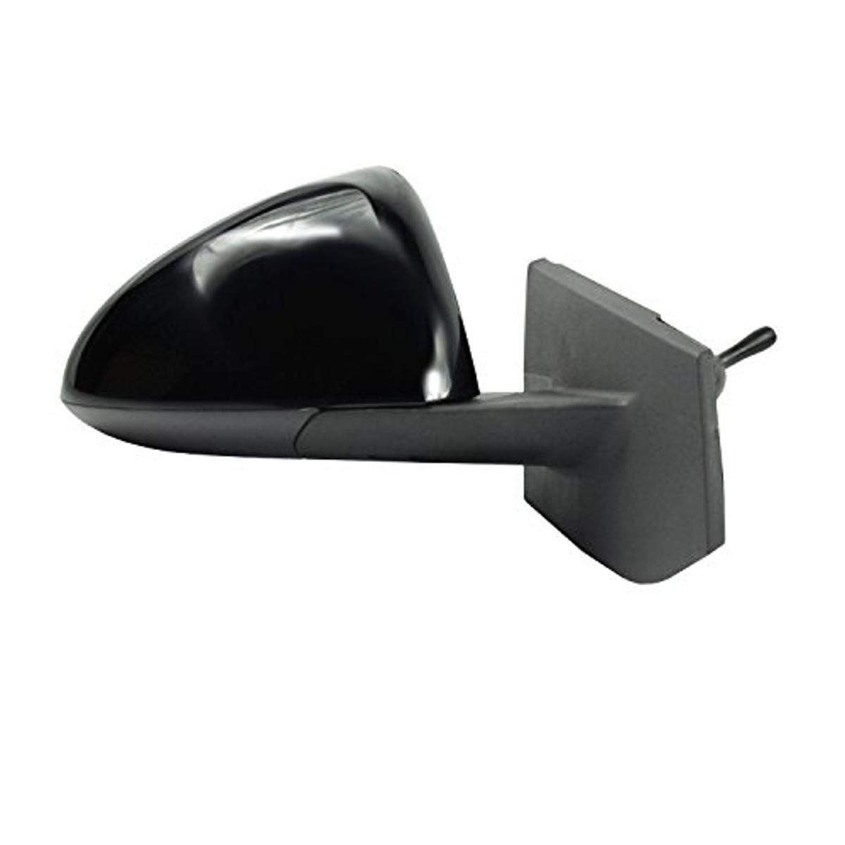 Fit System Passenger Side Mirror for Chevrolet Spark LS, LT Model, Textured Black w/PTM Cover, Foldaway, Manual Remote