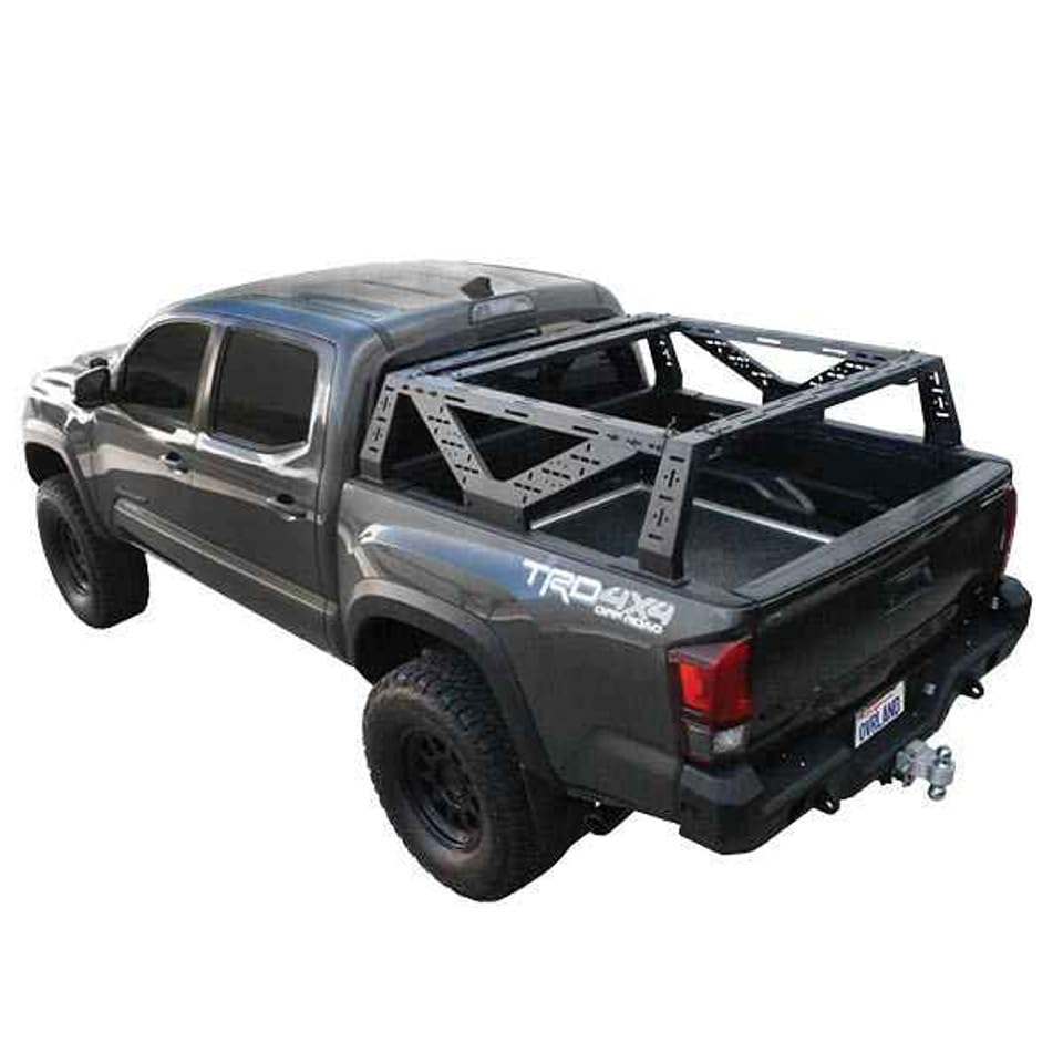 Overland Vehicle Systems Mid-Height Bed Rack for Full-Size Trucks – Universal Fit, No-Drill Installation