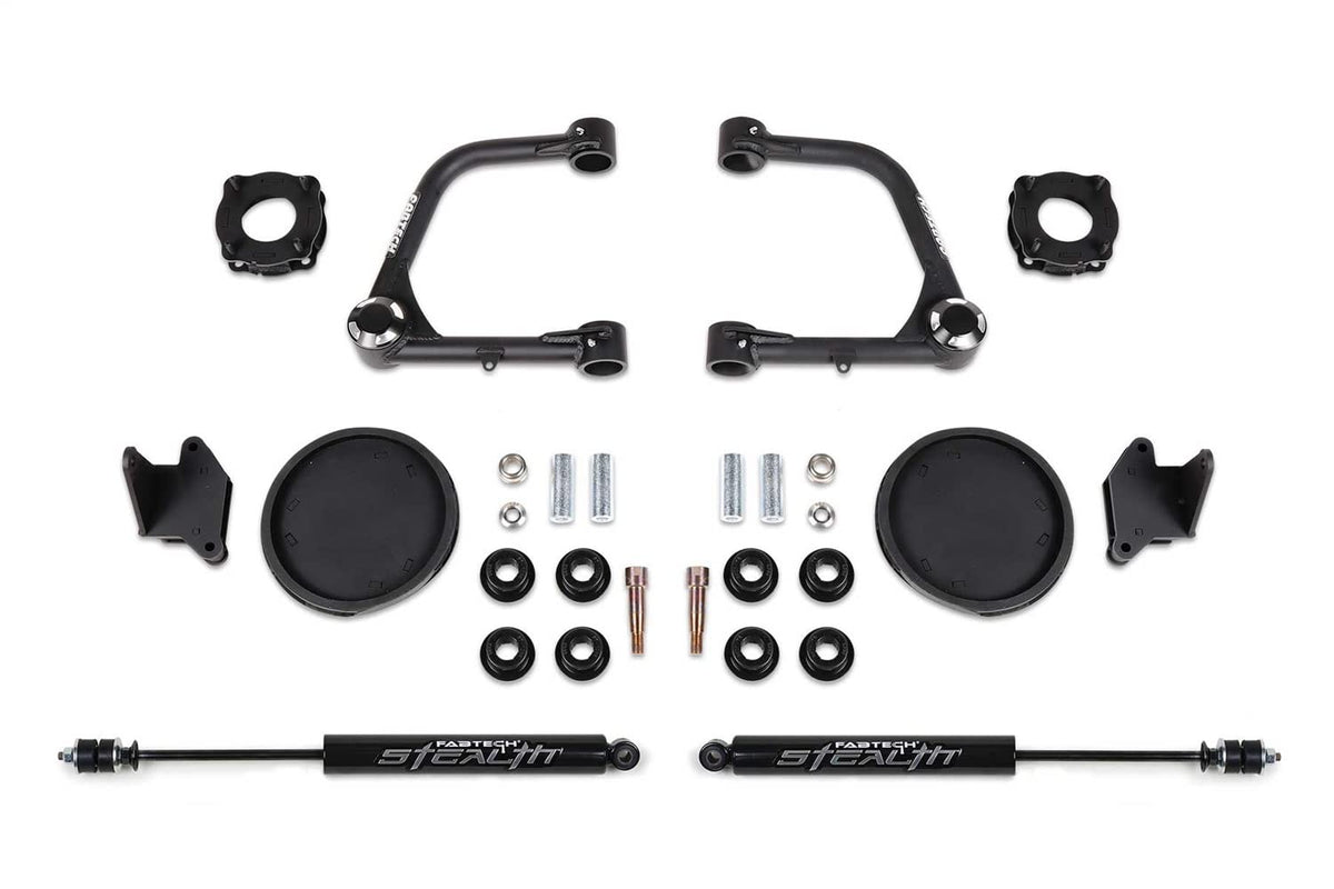 Fabtech 3 UCA KIT W/UNIBALLS & FR SHK SPCRS & RR COIL SPACERS & RR STEALTH 2022 TUNDRA K7086M