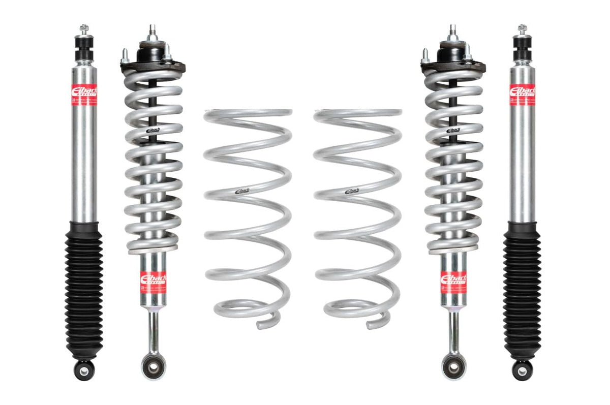 Eibach Suspension Lift Kit, PRO-TRUCK-LIFT STAGE 1 Plus, 2-3/4 in Front Lift, 1 in Rear Lift, Shocks/Springs, compatible with Toyota Midsize SUV 2010-24, Kit