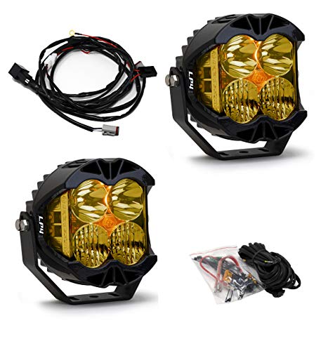 Baja Designs LP4 Pro Light Pod Pair, Driving/Combo, Amber, Amber Backlight