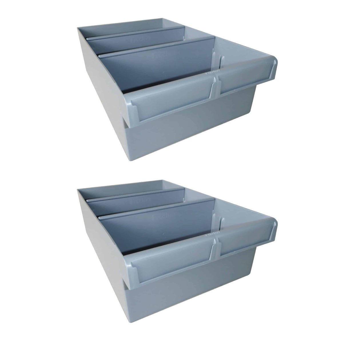 Rola-Case RP200 - Medium Gray Storage Plastic Bin (Set of Two)