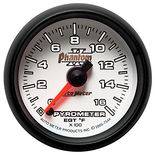 Auto Meter 7544 Phantom II Electric Pyrometer Gauge Kit 2.3125 in.