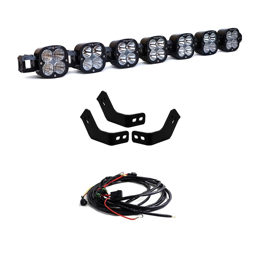 Baja Designs XL LED Linkable Roof Bar Light Kit for Prinsu Sherpa Rack fits Toyota 4Runner 2010-23, FJ Cruiser 2007-14, Tacoma 2005-2023, Tundra 2007-21 Truck (Multi-Pattern Clear Lens)