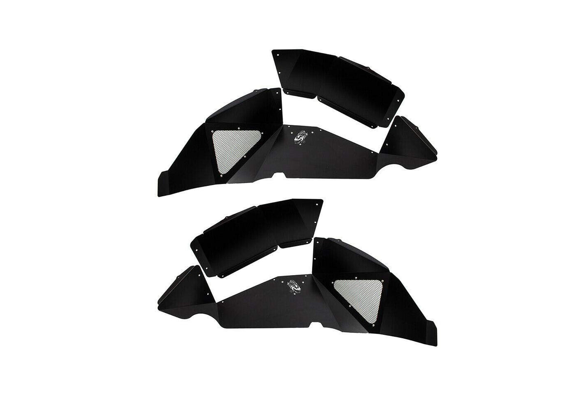 Automotive Fishbone Offroad FB33130R: Jl Inner Fenders Rear - Aluminum - Black Powder Coat