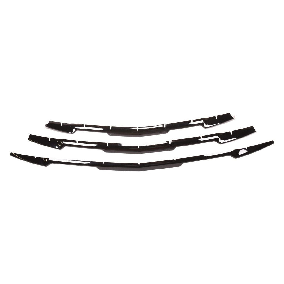 CCI Grille Insert GI180BLK, Overlay, Bar Style, 5 Piece, Without Emblem Cutout, Gloss Black, ABS Plastic, Fits 2021-2023 Chevrolet Trailblazer LT, LS and L Models