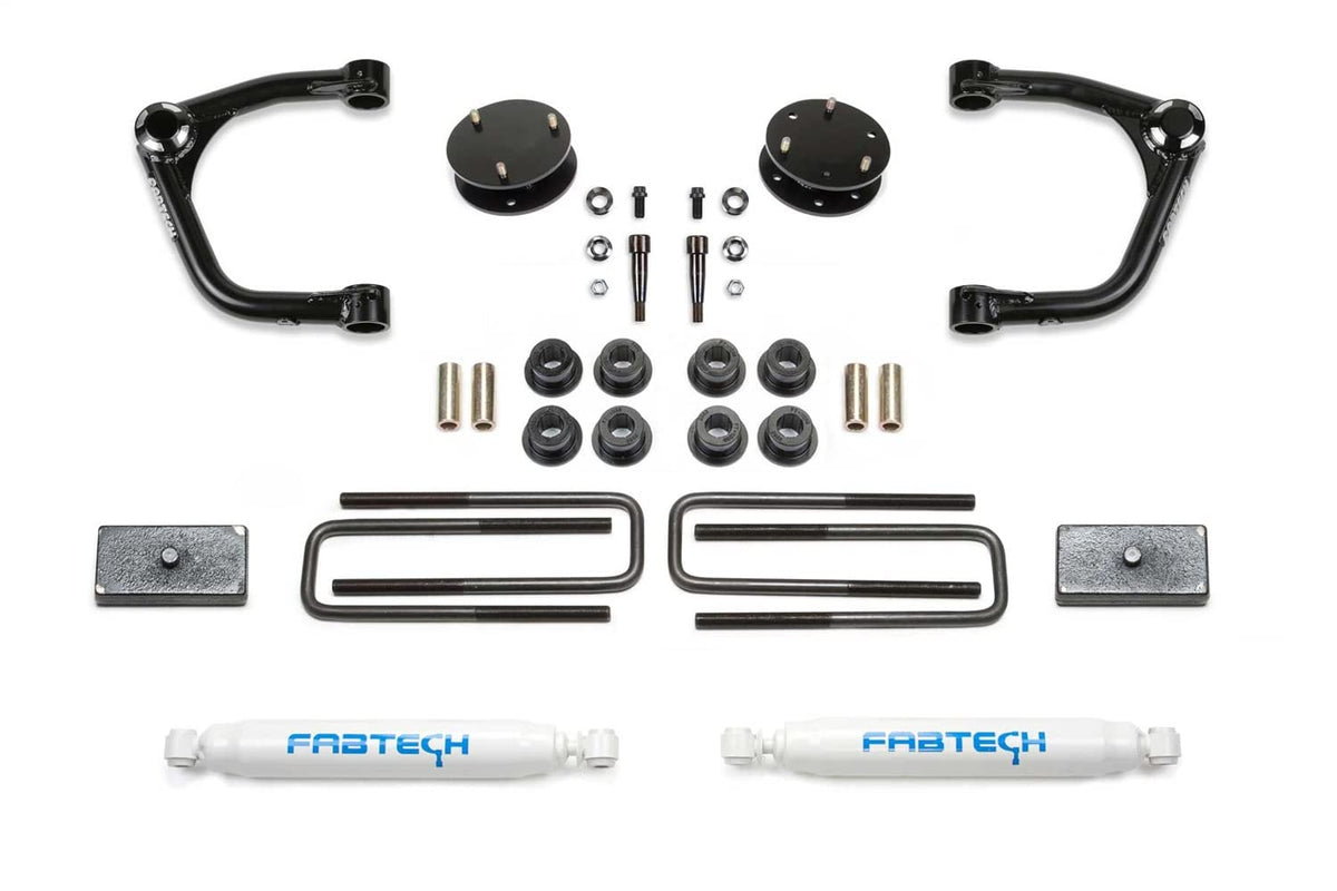 Fabtech K1129 Uniball Lift System w/Shocks 3.5 In. Lift Rear Incl. Performance Shocks Uniball Lift System w/Shocks