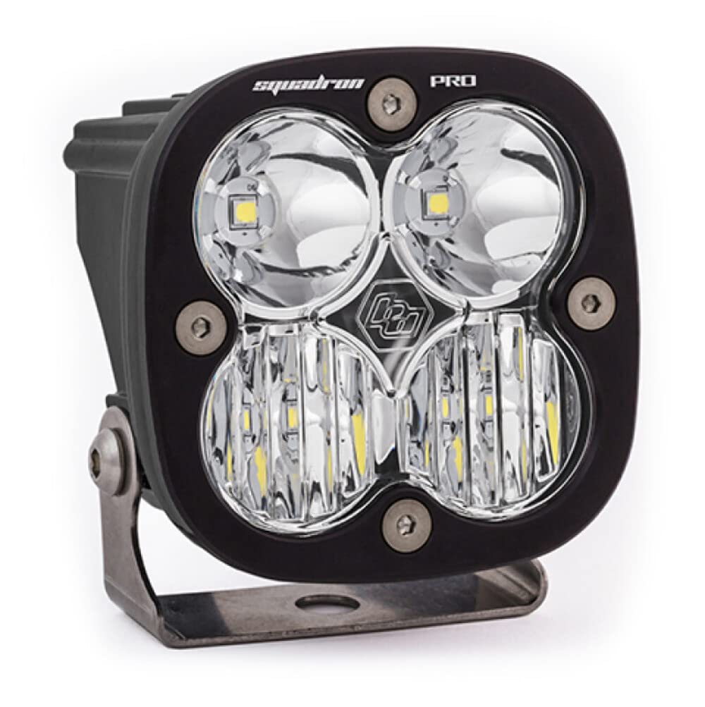 Baja Designs Squadron Pro Black LED Light Pod (Driving/Combo; Clear)