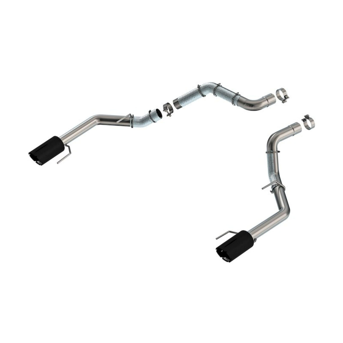 Borla 21-25 F-150 Ford Raptor 3in Tail Pipe Kit 5in Tip - Brawler Ceramic Black