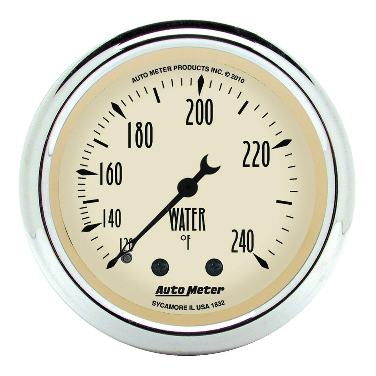 AUTO METER 1832 Antique Beige Mechanical Water Temperature Gauge