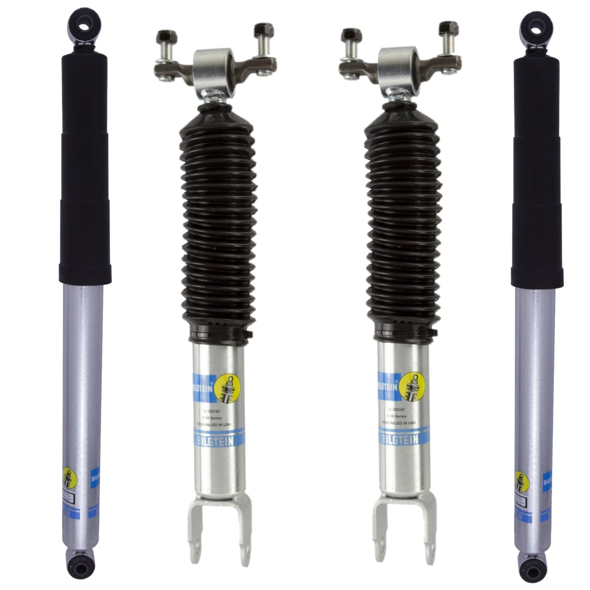 Bilstein 24-196468 Single 5100 Series Rear Monotube Shock fits 2011 2024 Silverado Sierra 2500 3500 HD with 0-1" Rear Lift - Improves Ride Handling