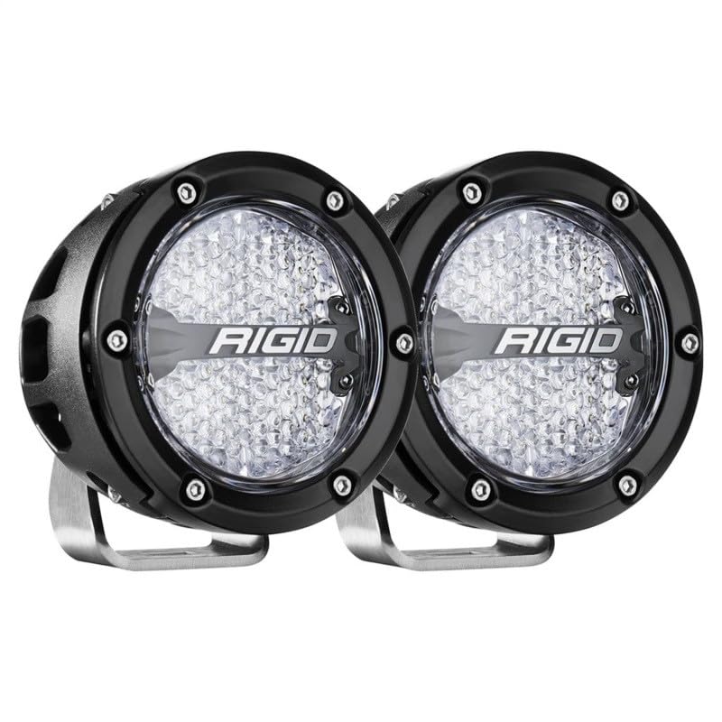 Rigid Industries 360-Series PRO 4 Inch LED Light Pods Diffused with RGBW Backlight, Pair