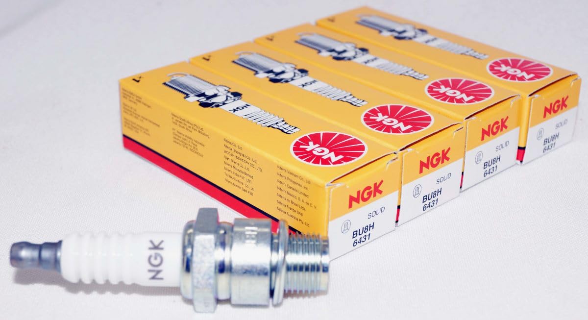 NGK BU8H Spark Plug Marine, Outboard Motor (4 Pack) Boxed