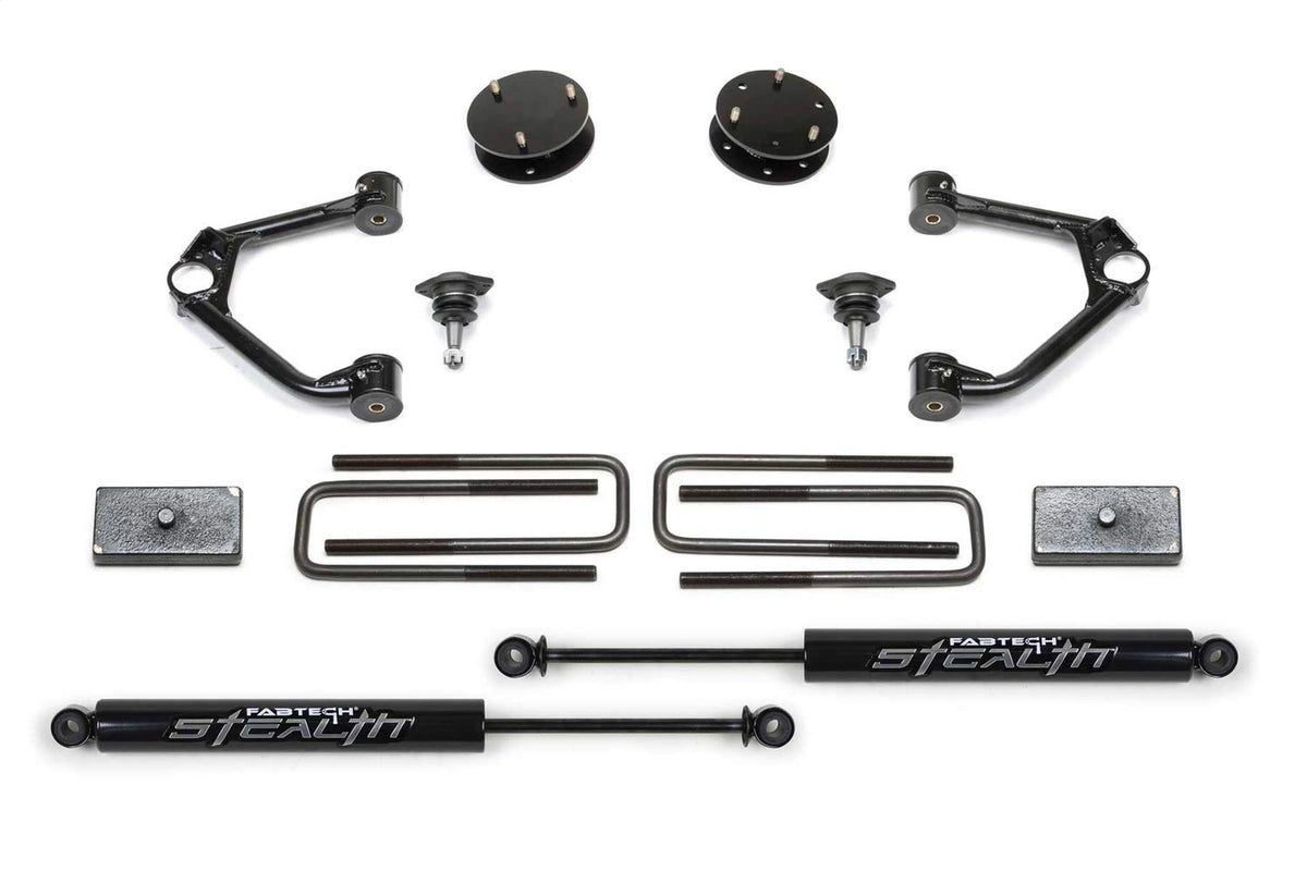 Fabtech K1126M Budget Lift System w/Shock 3.5 In. Lift Incl. Stealth Shocks Budget Lift System w/Shock