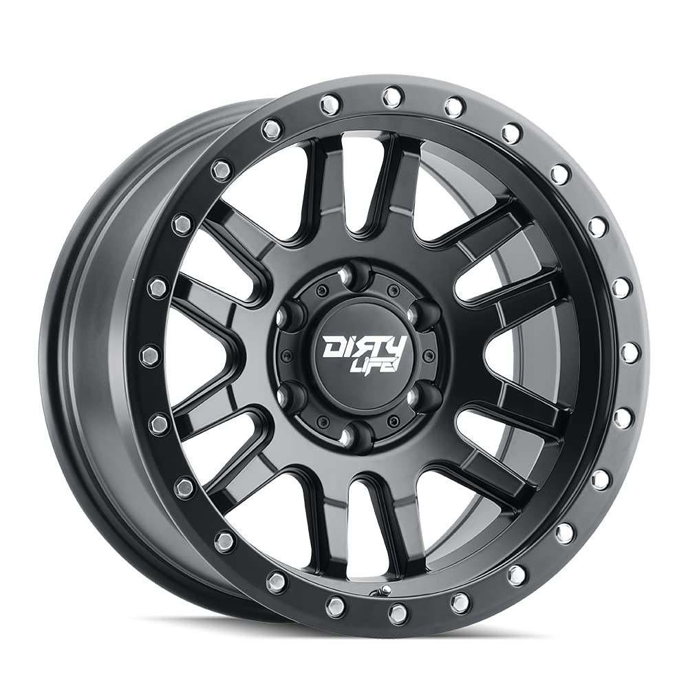 CANYON PRO 17x9, Bolt Pattern: 6x5.5/, Offset: 0, MATTE BLACK W/SIMULATED RING, set of 1