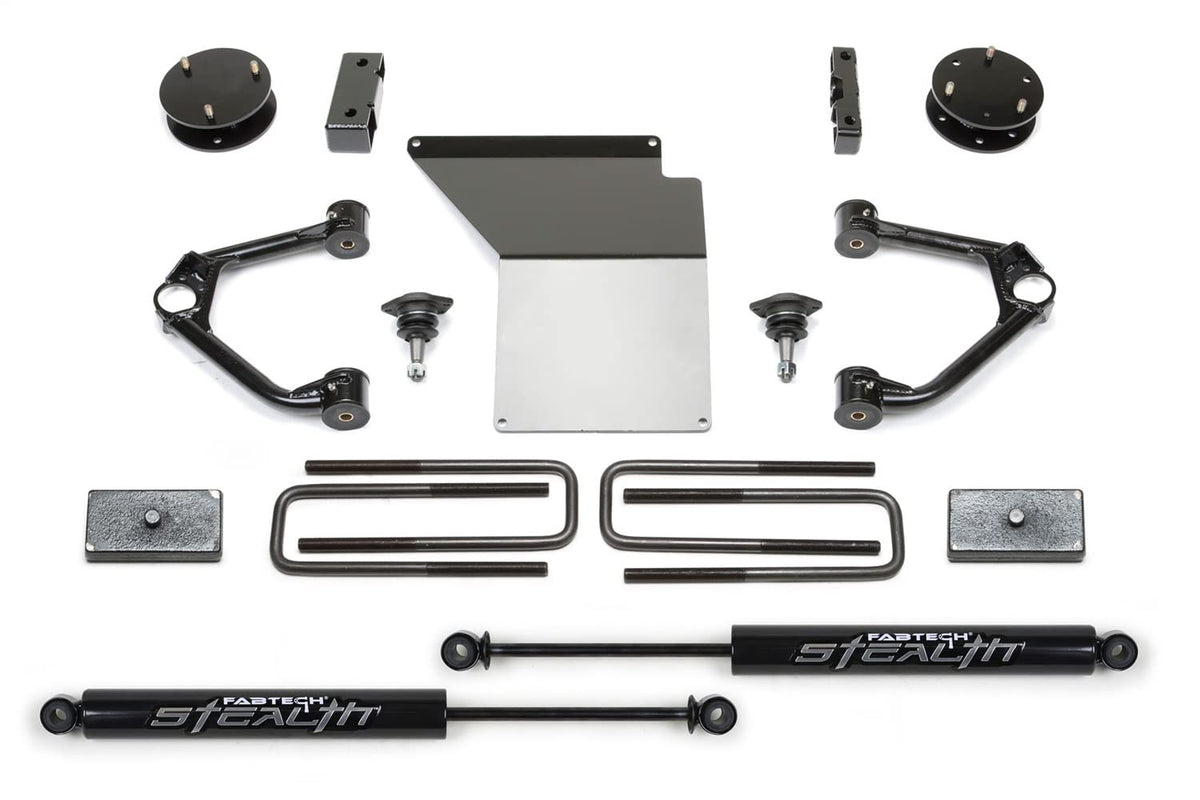 Fabtech K1059M Budget Lift System w/Shock w/Stealth Monotube Shocks 4 in. Lift Budget Lift System w/Shock