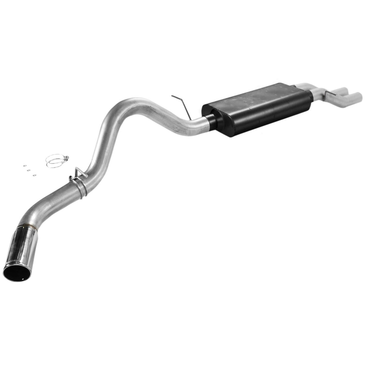 Flowmaster 17350 American Thunder Cat-Back Exhaust Kit 3 Inch Aluminized Steel 3.5 Inch Polished 304 Stainless Steel Tip Compatible with 2001-2003 Chevy Silverado GMC Sierra 1500 HD 6.0L