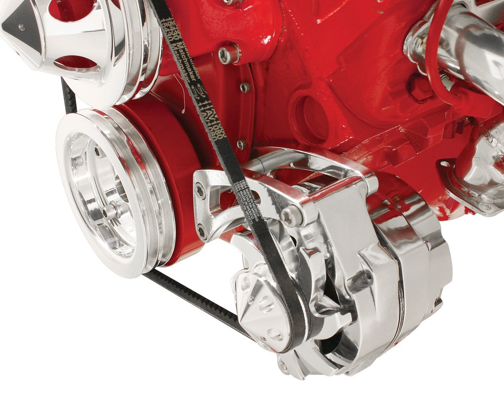 Billet Specialties FM0105PC Short Water Pump Driver Side Low Mount Alternator Bracket for Small Block Chevy