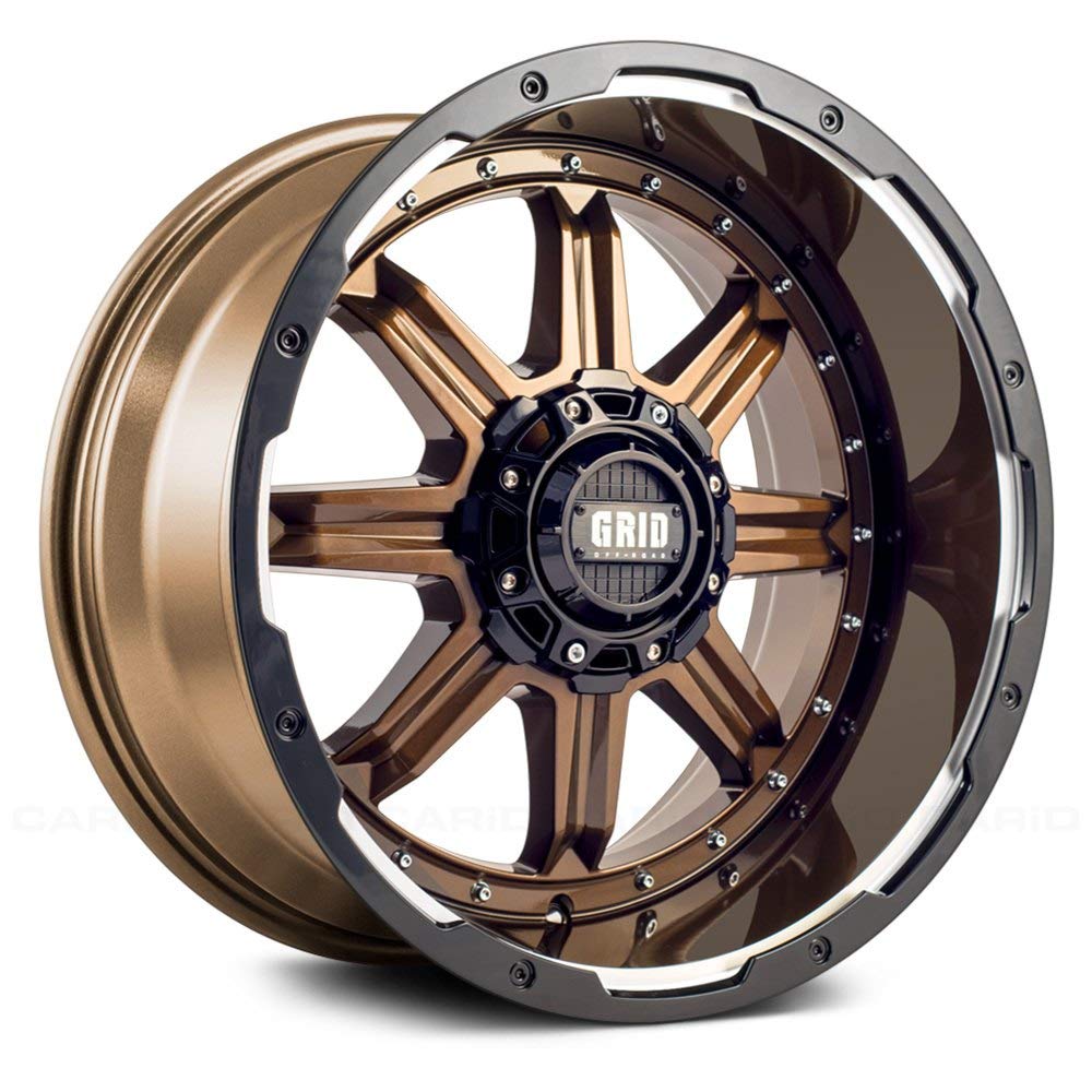 Grid Off-Road GD10 Custom Wheel - 17" x 9", -12 Offset, 6x135 Bolt Pattern, 106mm Hub - Gloss Bronze Rim