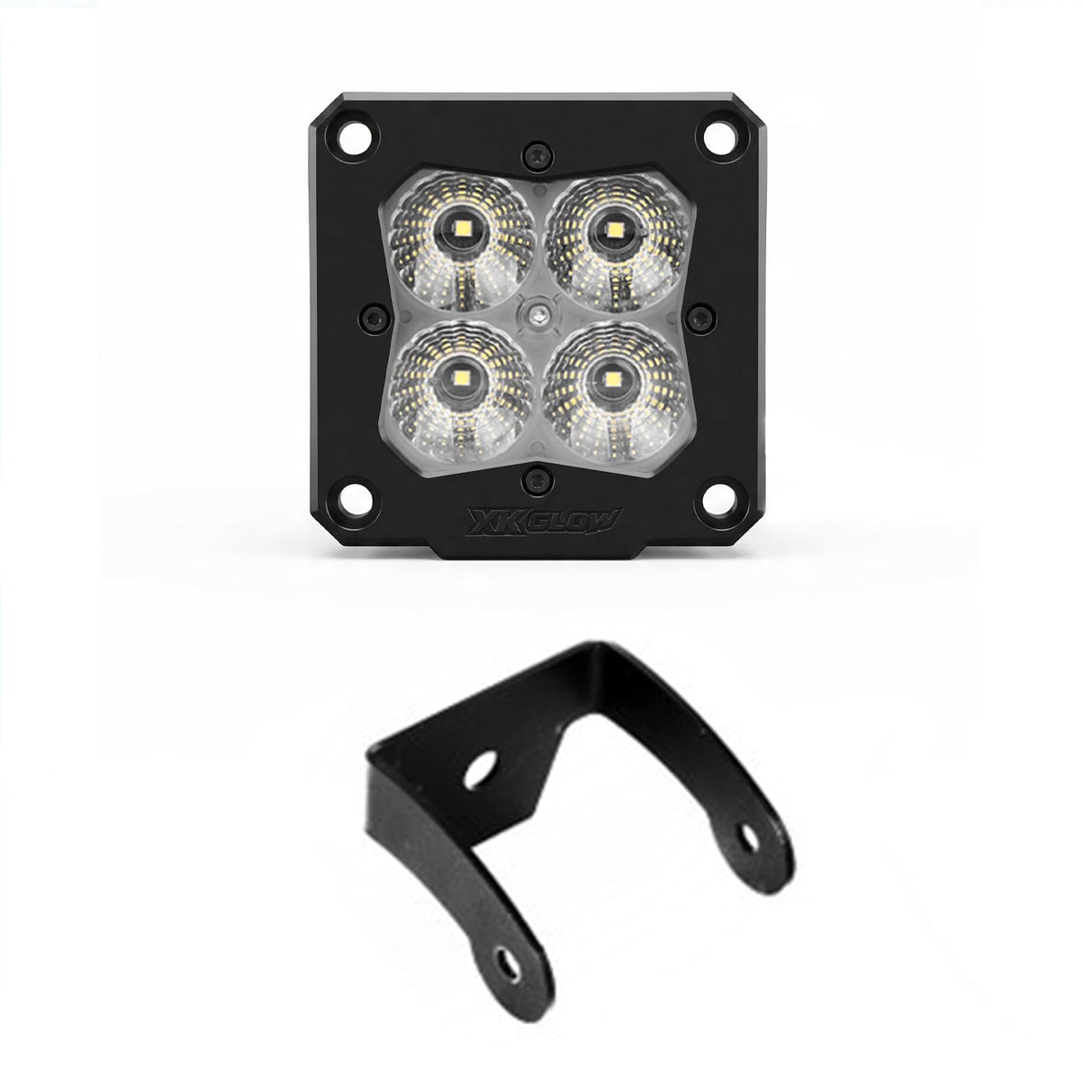 XKGLOW 1PC Flush Mount Cube Light Flood Beam SAE Bluetooth App Control